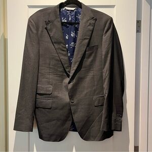 Bespoke Tailored Samuelson Superfine Wool Grey Blazer with Skill Lining